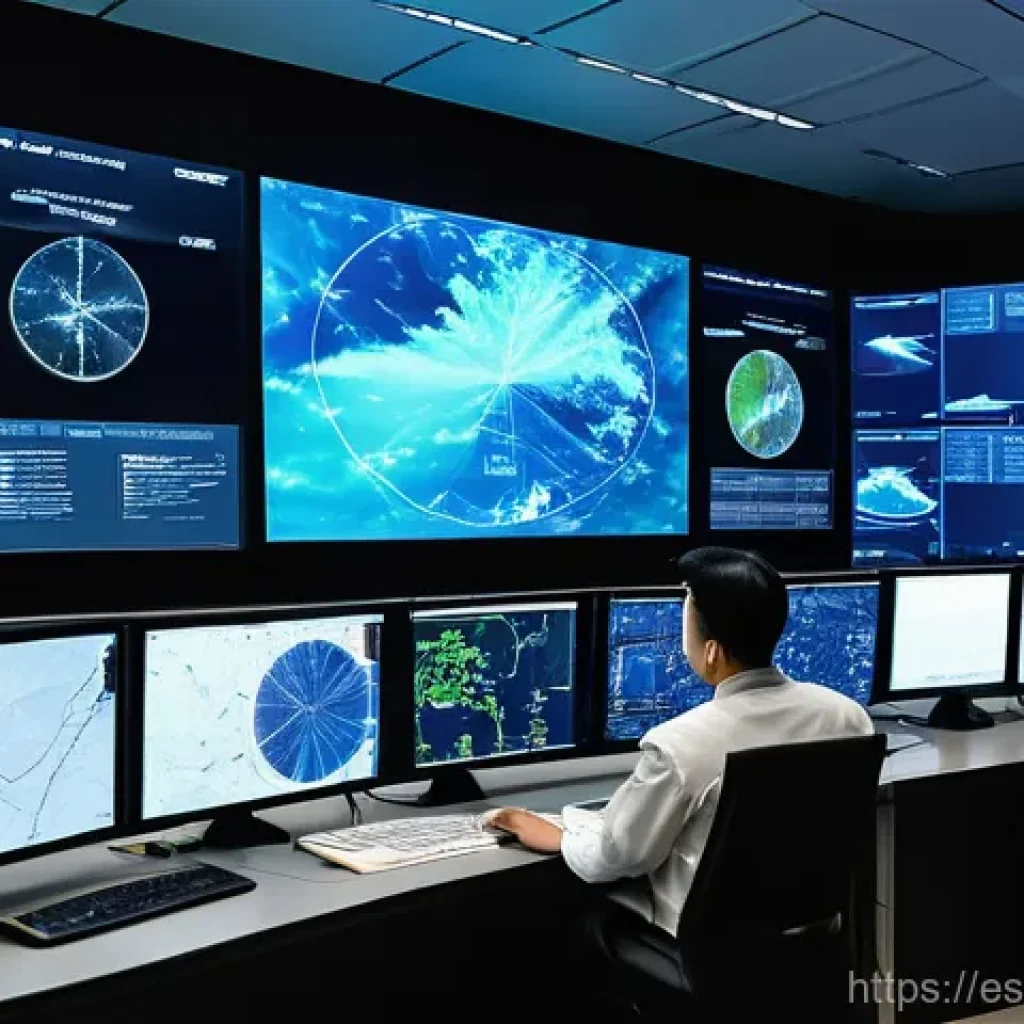 지구과학과 태풍 연구 - **Prompt 1: Cutting-Edge Typhoon Prediction Center**
    "A highly detailed, realistic image of a mo...