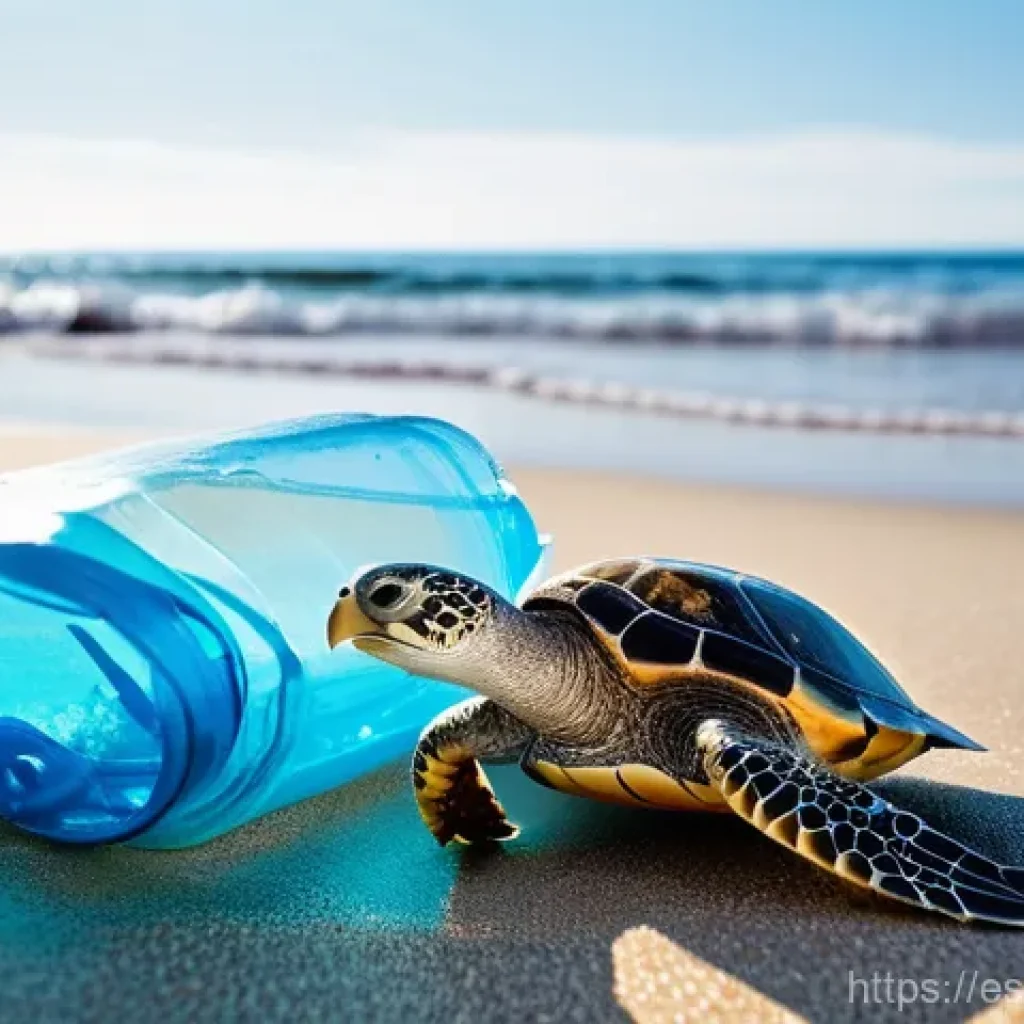 지구과학과 해양 오염 - **Prompt 1: A Beautiful Spanish Coastline Marred by Plastic Waste.**
    A scenic, sun-drenched beac...