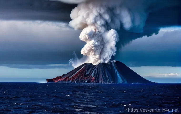 지구과학과 심해 탐사 - **Prompt:** A vibrant, highly detailed illustration of a thriving ecosystem around a deep-sea hydrot...