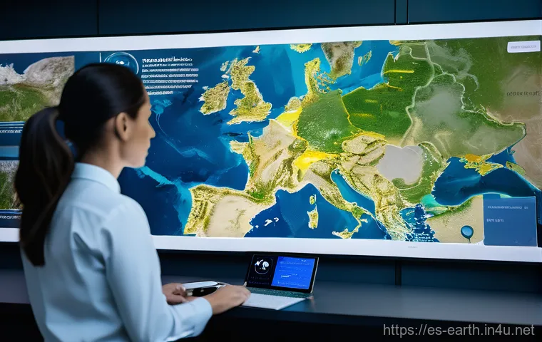 지구과학과 기후 변화 모델 - **Prompt 1: Deciphering Earth's Ancient Climate Diaries**
    "A diverse group of geoscientists, bot...