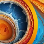 지구과학과 해양학 - **Earth's Dynamic Interior:**
"A stunning, highly detailed cutaway illustration of Earth's inter...