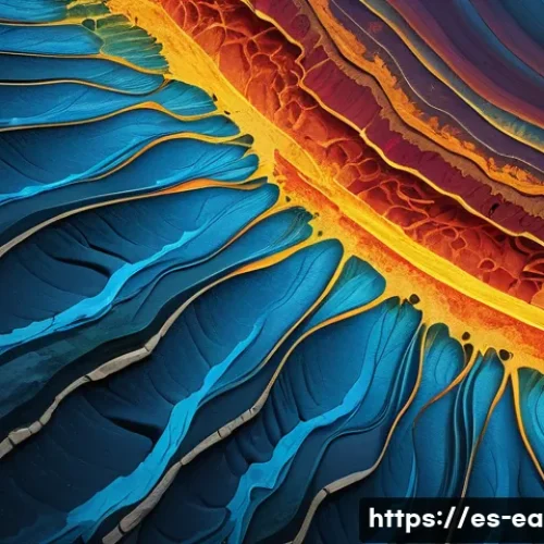 Home 27 지구과학과 지진학 - **Prompt:** An artistic, stylized cross-section of the Earth, depicting vibrant, glowing magma curre...